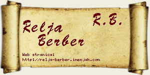 Relja Berber vizit kartica
